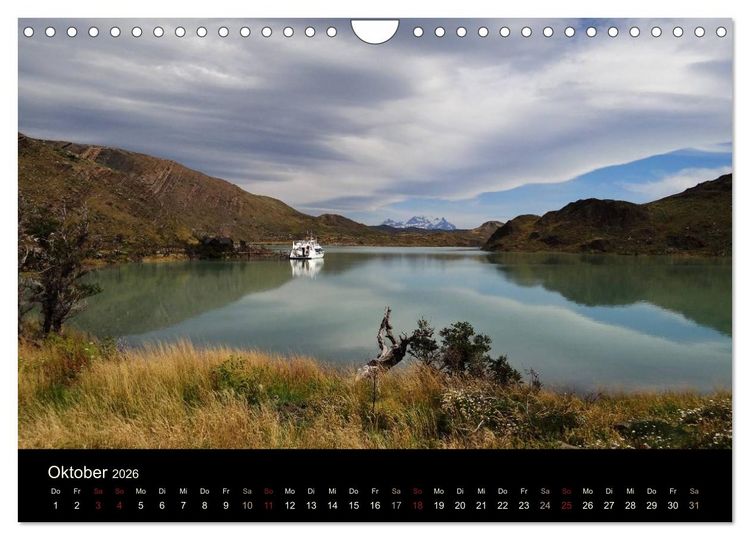 Produktbild: Im Nationalpark Torres del Paine (Chile) (Wandkalender 2026 DIN A4 quer), CALVENDO Monatskalender