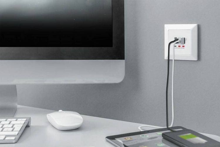 Produktbild: Digitus DA-70618 USB-Ladesteckdose mit USB Wei&szlig;