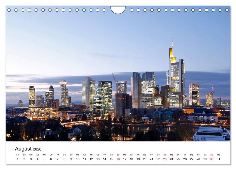 Produktbild: Frankfurt Skyline von Petrus Bodenstaff (Wandkalender 2026 DIN A4 quer), CALVENDO Monatskalender