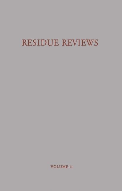 Produktbild: Residue Reviews/R&uuml;ckstandsberichte