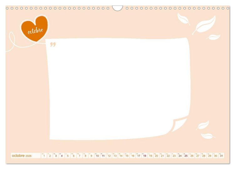 Produktbild: 12 d&eacute;clarations d'amour - calendrier de bricolage (Calendrier mural 2026 DIN A3 vertical), CALVENDO calendrier mensuel