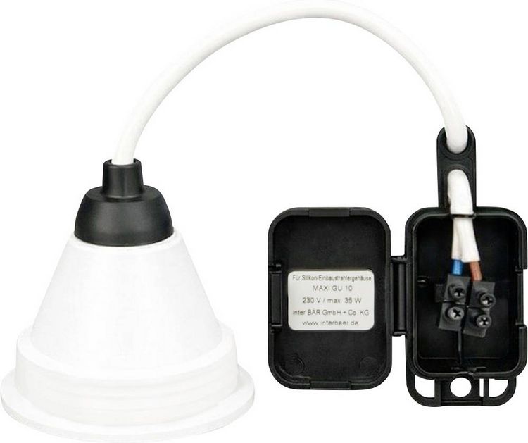 Produktbild: InterB&auml;r MAXI GU10 Serie 1000 1000-508.01 Silikon-Geh&auml;use 35W Wei&szlig;