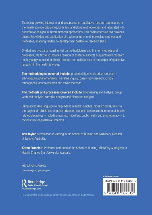 Produktbild: Qualitative Research in the Health Sciences