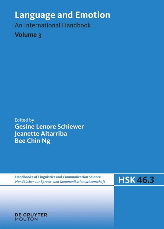Produktbild: Language and Emotion. Volume 3