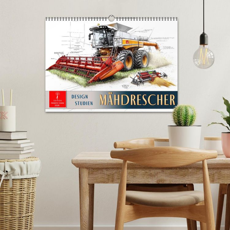 Produktbild: M&auml;hdrescher - Design Studien (Wandkalender 2026 DIN A3 quer), CALVENDO Monatskalender
