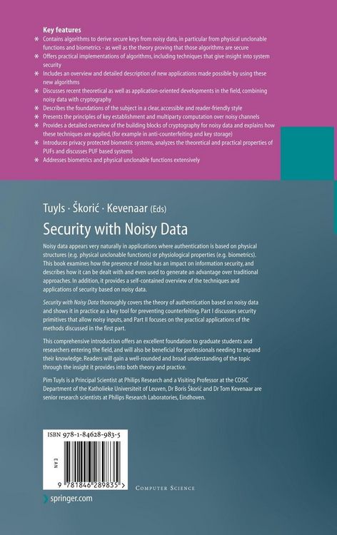 Produktbild: Security with Noisy Data