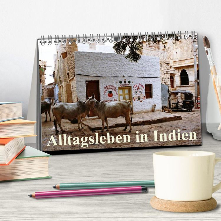Produktbild: Alltagsleben in Indien (Tischkalender 2026 DIN A5 quer), CALVENDO Monatskalender