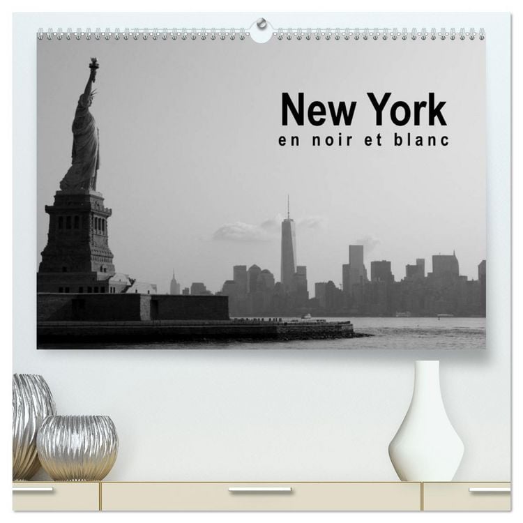 Produktbild: New York en noir et blanc (Calendrier mural 2026 DIN A2 vertical) calendrier de bureau