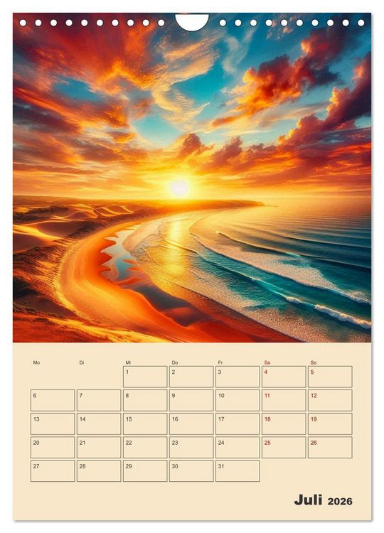 Produktbild: Fiktive Momente am Meer (Wandkalender 2026 DIN A4 hoch), CALVENDO Monatskalender