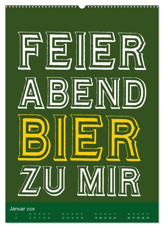 Produktbild: BIER Wandkalender -Trinken mit Stil (Wandkalender 2026 DIN A2 hoch), CALVENDO Monatskalender