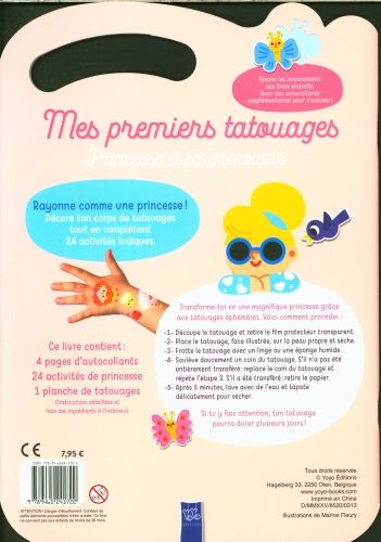 Produktbild: Princesse et sa grenouille : mes premiers tatouages