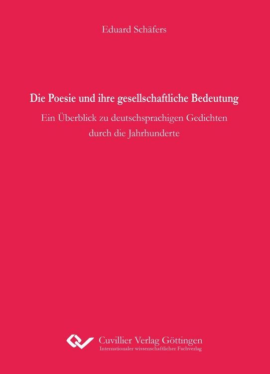 Produktbild: Die Poesie und ihre gesellschaftliche Bedeutung