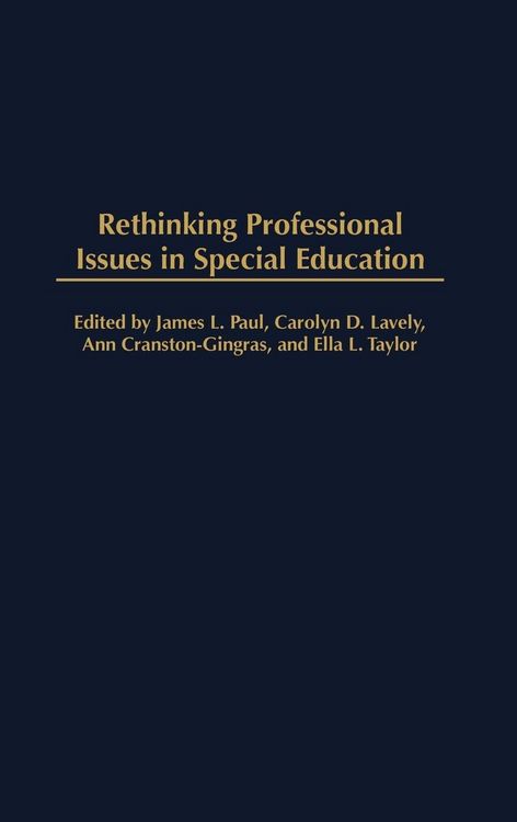 Produktbild: Rethinking Professional Issues in Special Education