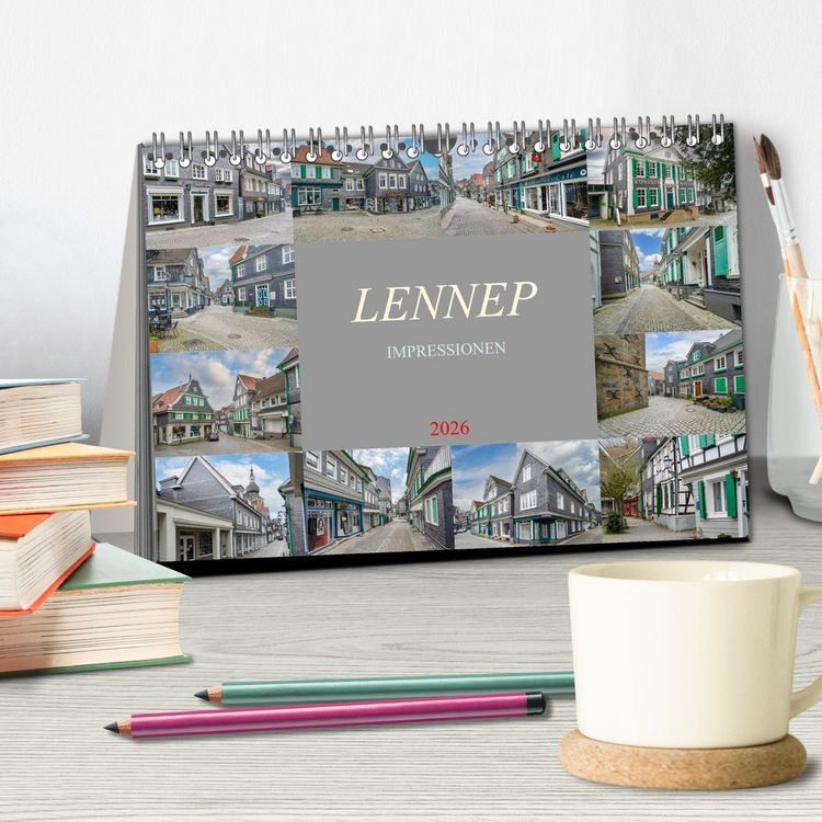 Produktbild: Lennep Impressionen (Tischkalender 2026 DIN A5 quer), CALVENDO Monatskalender