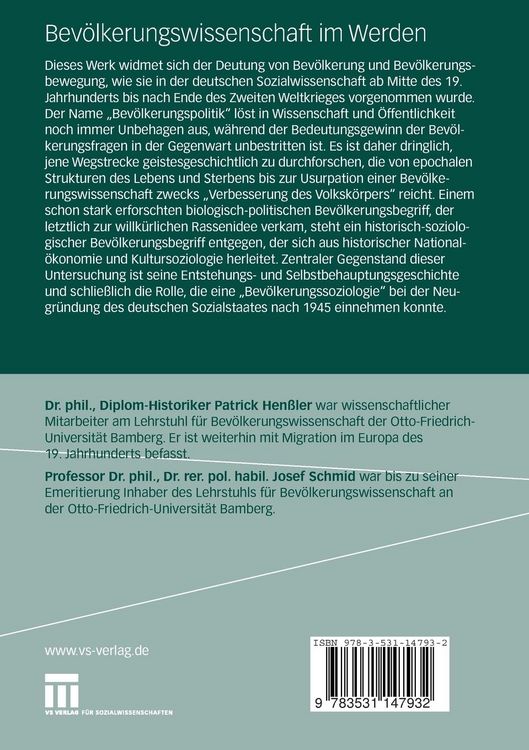 Produktbild: Bev&ouml;lkerungswissenschaft im Werden