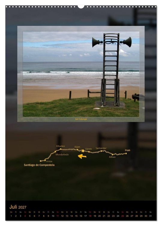 Produktbild: Camino del Norte (Wandkalender 2027 DIN A2 hoch), CALVENDO Monatskalender