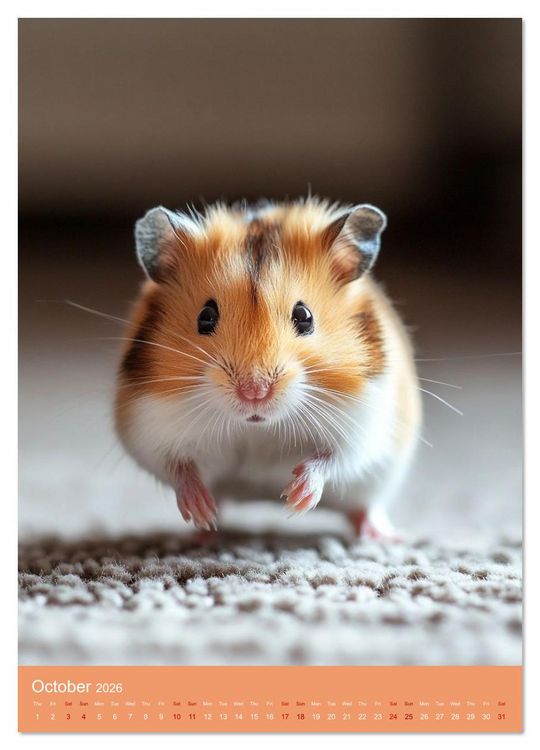 Produktbild: Golden Hamster Snapshots (Wall Calendar 2026 DIN A3 portrait), CALVENDO 12 Month Wall Calendar