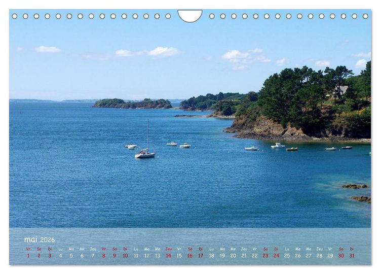 Produktbild: BRETAGNE La beaut&eacute; du Finist&egrave;re (Calendrier mural 2026 DIN A4 vertical), CALVENDO calendrier mensuel
