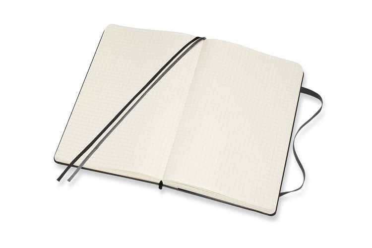 Produktbild: Moleskine Notizbuch Large/A5, Kariert, Erweiterte Seitenanzahl, Schwarz