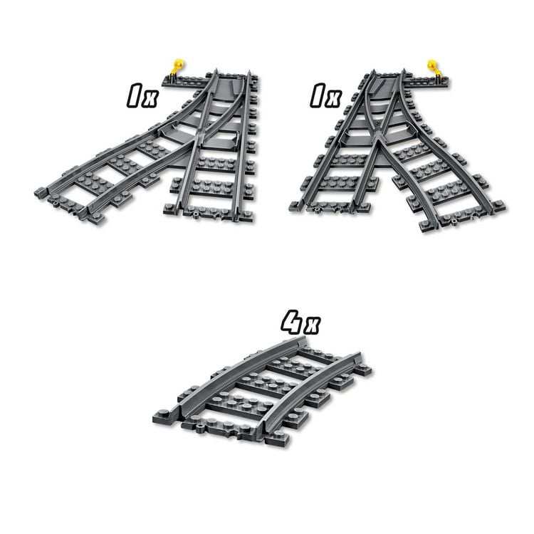 Produktbild: LEGO City 60238 Weichen, Erweiterungsset mit 6 Elementen