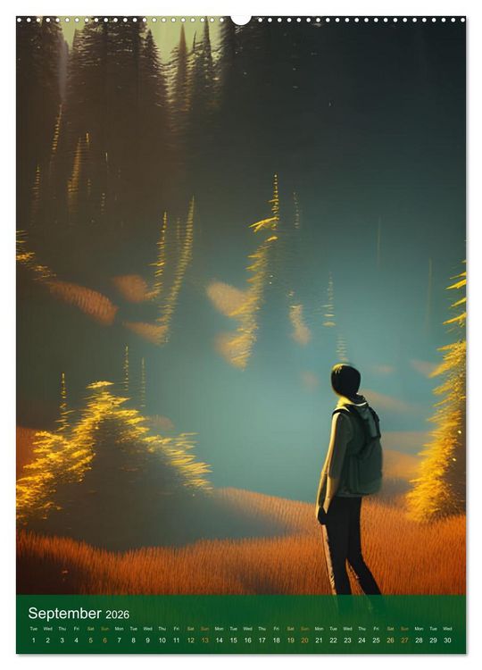 Produktbild: Epic Wanderings (High Quality Premium Wall Calendar 2026 DIN A2 portrait),CALVENDO 12 Month Wall Calendar
