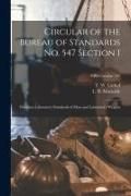 Produktbild: Circular of the Bureau of Standards No. 547 Section 1