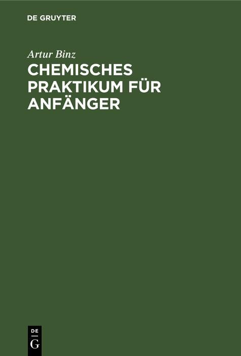Produktbild: Chemisches Praktikum f&uuml;r Anf&auml;nger