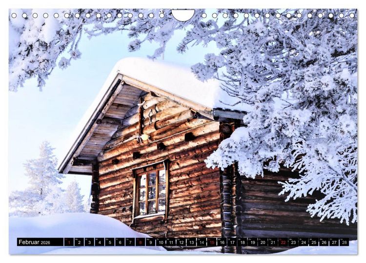 Produktbild: Wundersch&ouml;nes Finnisch - Lappland (Wandkalender 2026 DIN A4 quer), CALVENDO Monatskalender