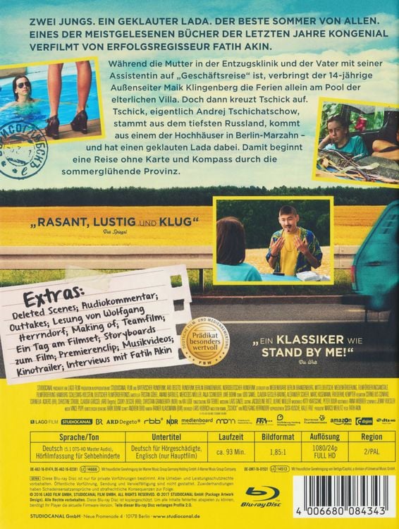Produktbild: Tschick - Mediabook [Limited Edition]