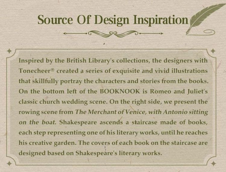 Produktbild: Book Nook DIY B&uuml;cherecke Shakespears Verse