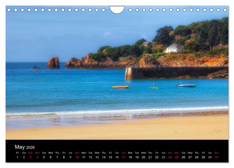 Produktbild: Jersey & Guernsey - Channel Islands (Wall Calendar 2026 DIN A4 landscape), CALVENDO 12 Month Wall Calendar
