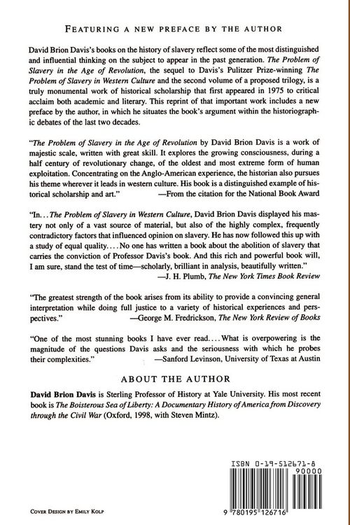 Produktbild: The Problem of Slavery in the Age of Revolution, 1770-1823