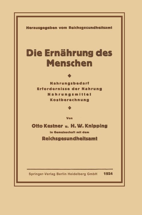 Produktbild: Die Ern&auml;hrung des Menschen