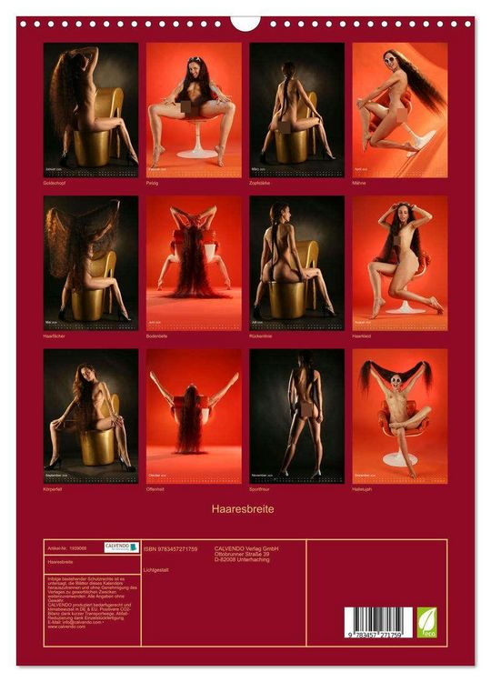 Produktbild: Haaresbreite (Wandkalender 2026 DIN A3 hoch), CALVENDO Monatskalender