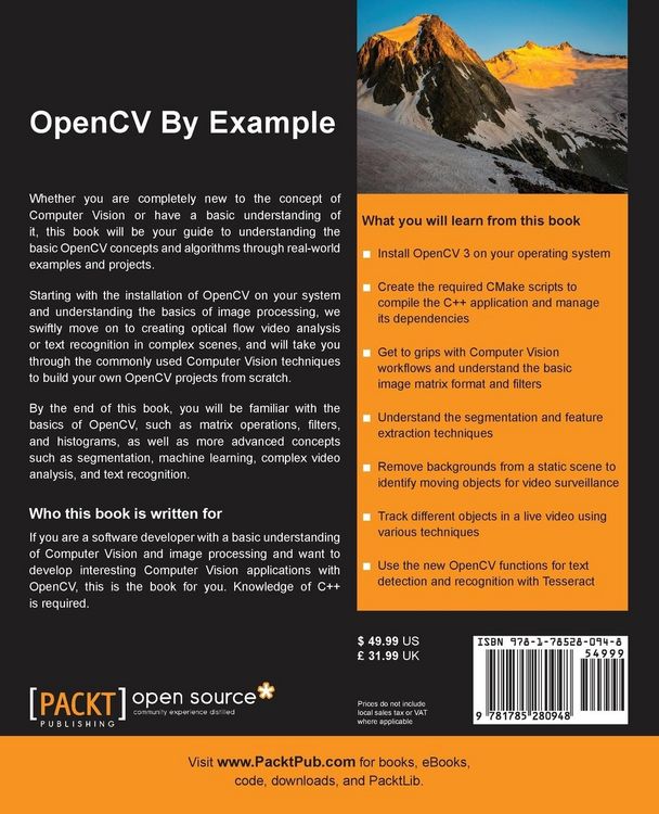 Produktbild: OpenCV By Example