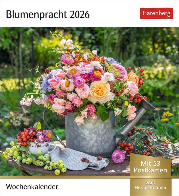 Bild vom Artikel Blumenpracht Postkartenkalender 2026 - Wochenkalender mit 53 Postkarten vom Autor Harenberg