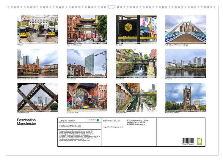 Produktbild: Faszination Manchester (Wandkalender 2026 DIN A2 quer), CALVENDO Monatskalender