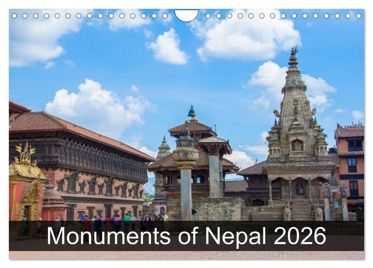 Produktbild: Monuments of Nepal 2026 (Wall Calendar 2026 DIN A4 landscape), CALVENDO 12 Month Wall Calendar