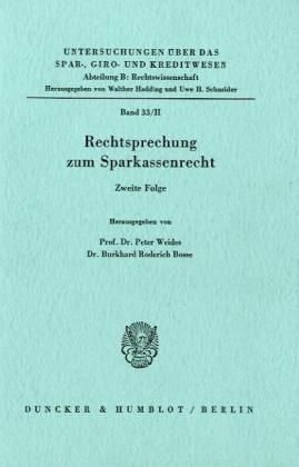 Produktbild: Rechtsprechung zum Sparkassenrecht.