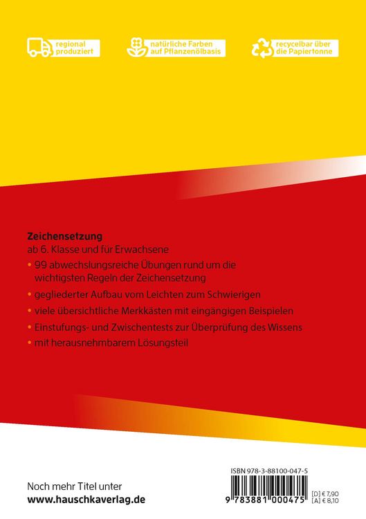 Produktbild: Zeichensetzung ab 6. Klasse und f&uuml;r Erwachsene