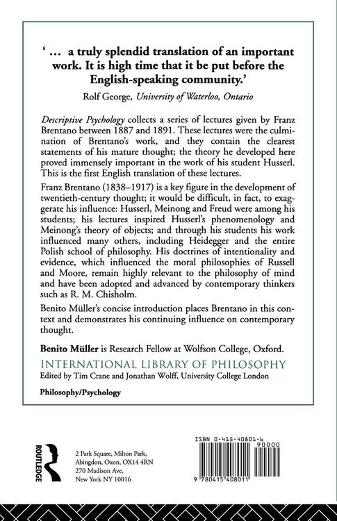 Produktbild: Descriptive Psychology