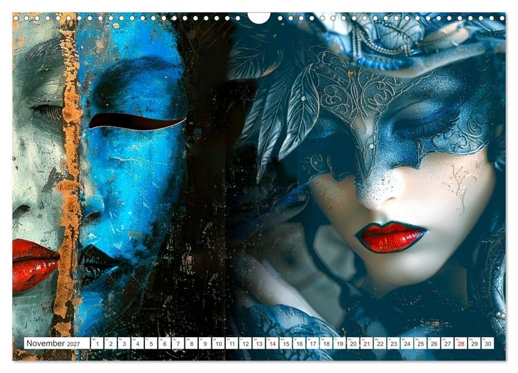 Produktbild: Geheimnis hinter der Maske (Wandkalender 2027 DIN A3 quer), CALVENDO Monatskalender
