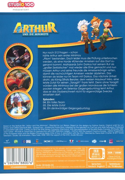 Produktbild: Arthur und die Minimoys DVD 2