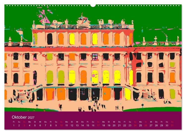 Produktbild: WIEN popartig (Wandkalender 2027 DIN A2 quer), CALVENDO Monatskalender