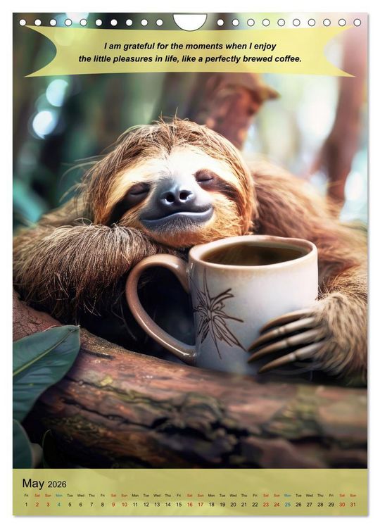 Produktbild: A year of greatfullness with funny animals (Wall Calendar 2026 DIN A4 portrait), CALVENDO 12 Month Wall Calendar