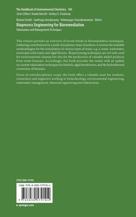 Produktbild: Bioprocess Engineering for Bioremediation