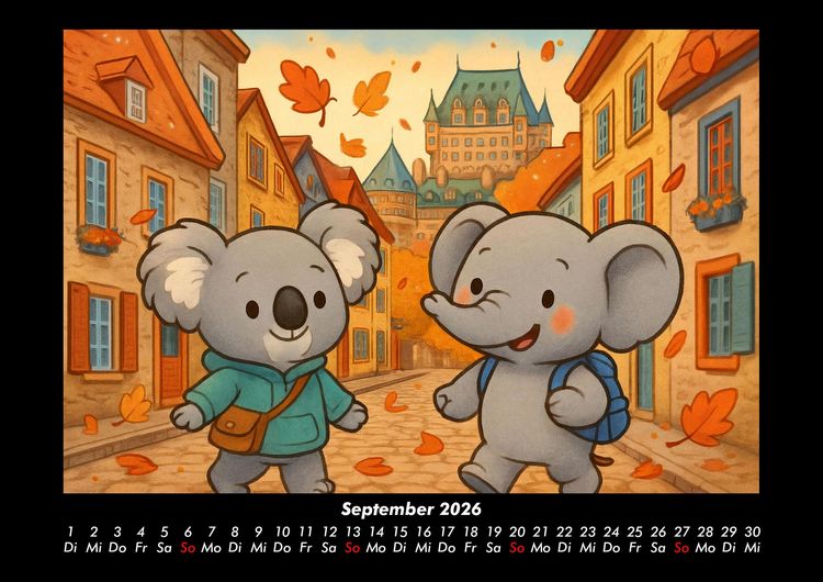 Produktbild: Kiki & Raffi - Reise durch Kanada 2026 Fotokalender DIN A3