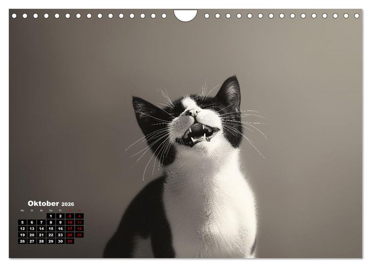 Produktbild: Auch Katzen lachen gern (Wandkalender 2026 DIN A4 quer), CALVENDO Monatskalender