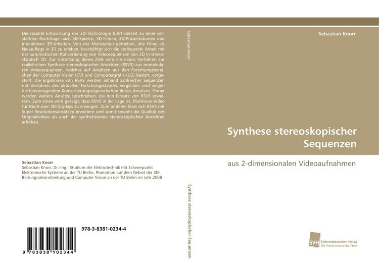 Produktbild: Synthese stereoskopischer Sequenzen