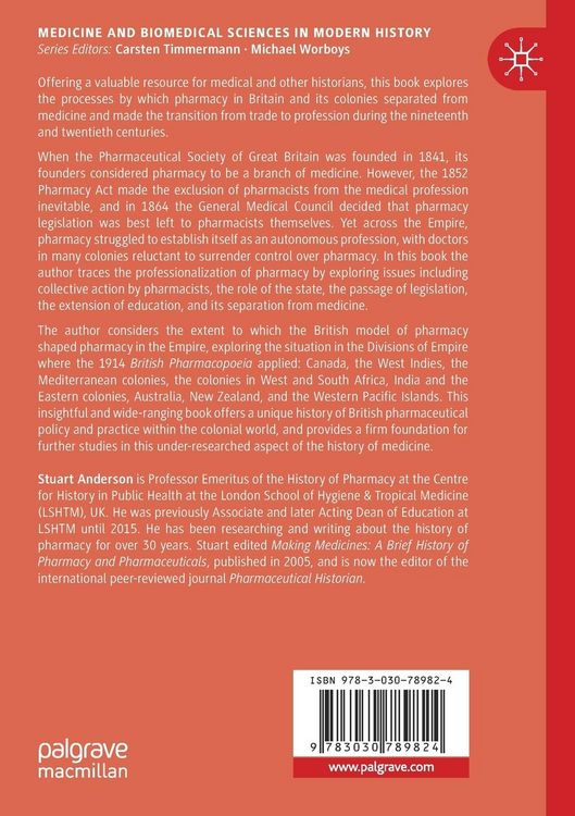 Produktbild: Pharmacy and Professionalization in the British Empire, 1780&ndash;1970